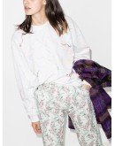 scribble-detail logo-print sweatshirt