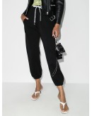 high rise drawstring track trousers