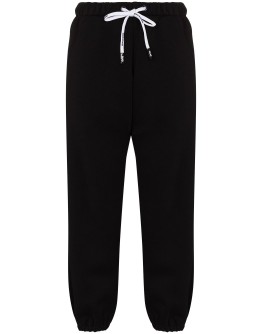high rise drawstring track trousers