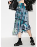 Michi asymmetric tie-dye skirt