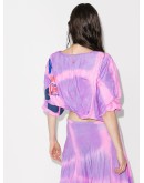 Cupcake tie-dye print top
