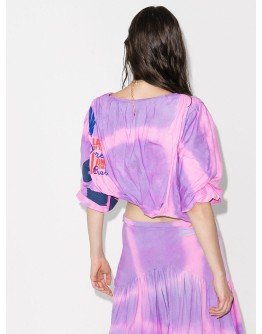 Cupcake tie-dye print top