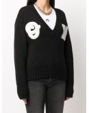 appliqued alpaca and wool-blend jumper