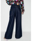 high-rise wide-leg jeans