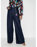 high-rise wide-leg jeans