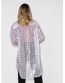 sequinned houndstooth-print shirt
