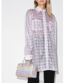 sequinned houndstooth-print shirt