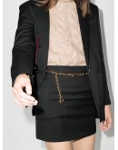 logo-embellished gold-tone chain belt