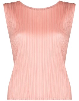 plissé sleeveless top