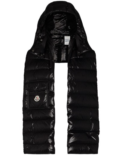 padded hood-detail scarf