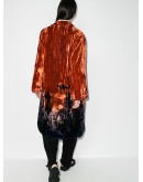 crushed velvet longline coat