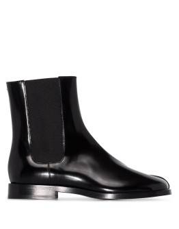 Tabi patent chelsea boots