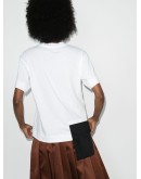 graphic print appliqué pocket T-shirt