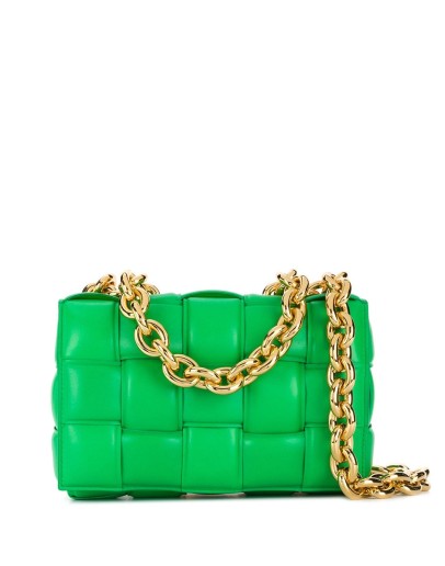Cassette padded shoulder bag