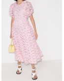 Katrine floral-embroidered midi dress