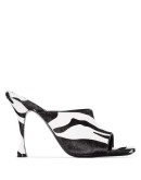 Estonia zebra stripe mules