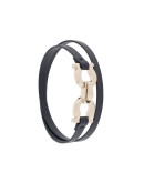 Gancini leather wrap-around bracelet