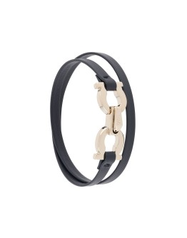 Gancini leather wrap-around bracelet