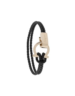 leather Gancini bracelet