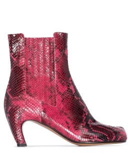 Tabi 80mm python-print boots