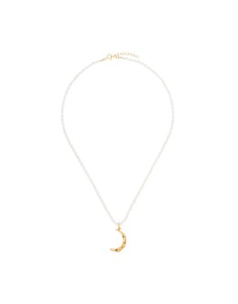 Stardust gold-plated sterling silver pearl necklace