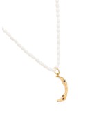 Stardust gold-plated sterling silver pearl necklace