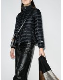 concealed-hood zip-up puffer jacket