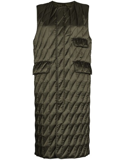 long quilted gilet