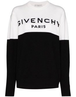 two tone logo jumper