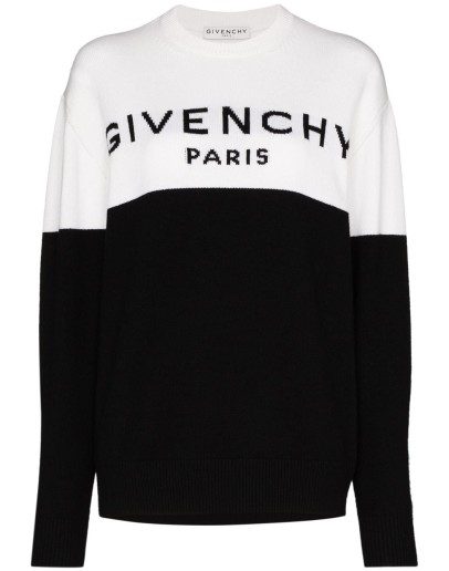 two tone logo jumper