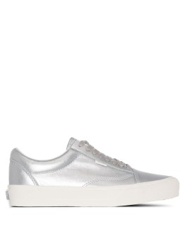 silver old skool leather sneakers