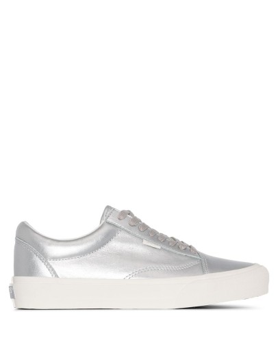 silver old skool leather sneakers