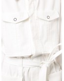 double belt straight-leg jumpsuit