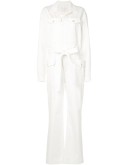 double belt straight-leg jumpsuit