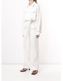 double belt straight-leg jumpsuit