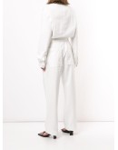 double belt straight-leg jumpsuit