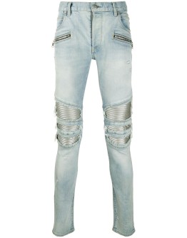 distressed skinny fit jeans