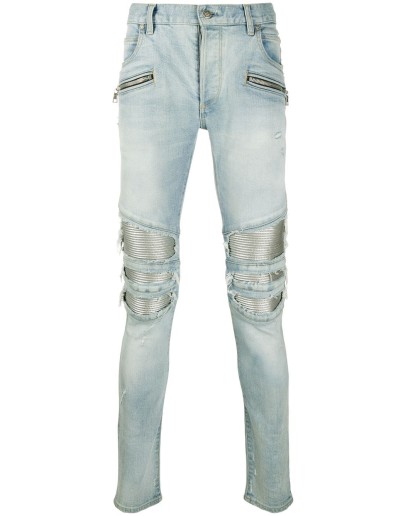 distressed skinny fit jeans