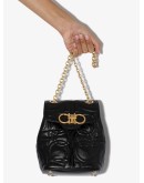 Gancini quilted leather backpack