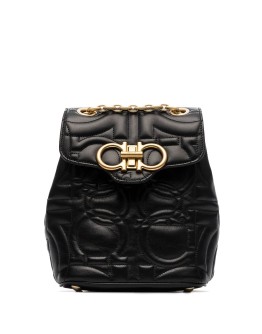 Gancini quilted leather backpack