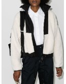 Maglia faux-shearing cropped jacket