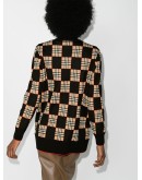 Paislee checked cardigan