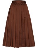 Duchesse pleated midi skirt
