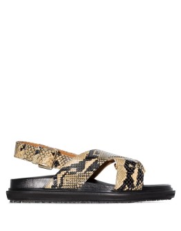 Fussbett snake-print sandals