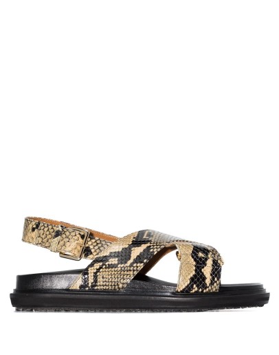 Fussbett snake-print sandals