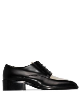Cordovan contrast-panel shoes