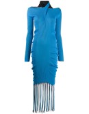 fringed knitted dress