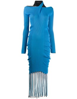 fringed knitted dress