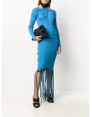 fringed knitted dress