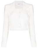 cropped single-breasted blazer
